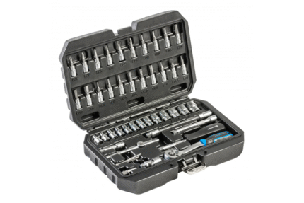 Tool set 46 pcs, CrV steel, ratchet handle 72 T - HT1R216