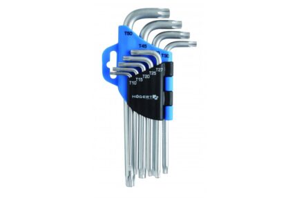 HOGERT - 9 pcs Torx Keys Set, CrV Steel - HT1W814