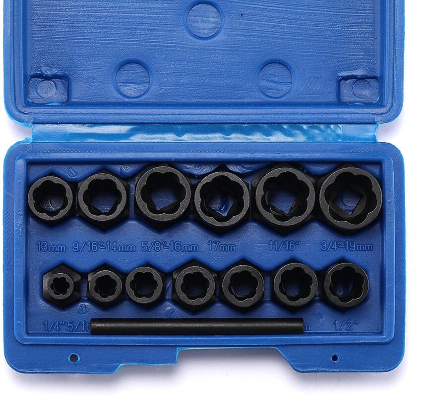 13PCS Nut Extractor Socket, Impact Bolt & Nut Remover Set – VT01938D ...